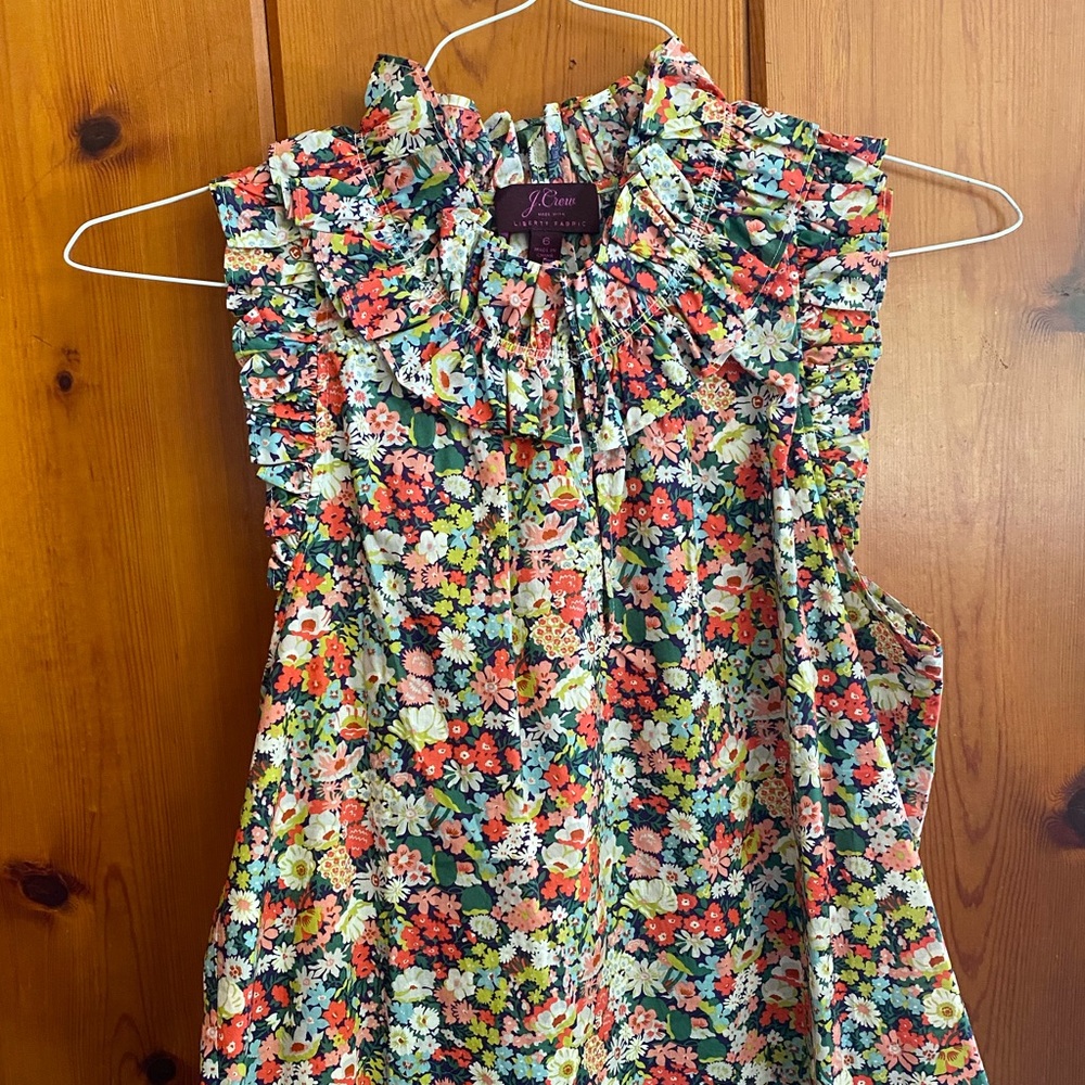 J. Crew x Liberty London Ruffle Neck blouse